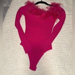 Altard State Pink Sweater Bodysuit